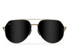 Tangle Free Aviator Hex - Black Gold Polarized