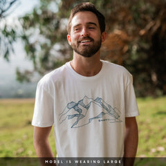 Graphic T-Shirt - Mountainscape White